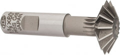 Interstate - 1-3/8° 1-3/8" Cut Diam, 7/16" Cut Width, 5/8" Shank, Cobalt Double-Angle Cutter - Makers Industrial Supply