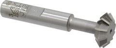 Interstate - 3/4° 3/4" Cut Diam, 1/4" Cut Width, 3/8" Shank, Cobalt Double-Angle Cutter - Makers Industrial Supply