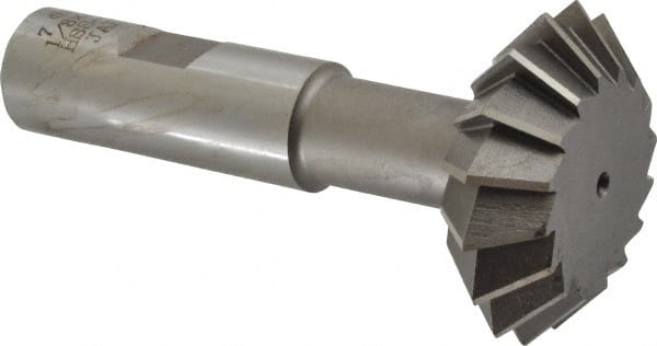 Interstate - 1-7/8° 1-7/8" Cut Diam, 5/8" Cut Width, 3/4" Shank, Cobalt Double-Angle Cutter - Makers Industrial Supply