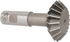 Interstate - 2-1/4° 2-1/4" Cut Diam, 3/4" Cut Width, 7/8" Shank, Cobalt Double-Angle Cutter - Makers Industrial Supply