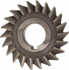 Value Collection - 3" Diam x 5/8" Width of Cut, 45° Included Angle, Arbor Connection, High Speed Steel Single Angle Cutter - Right Hand Cut, Oxide Finish - Makers Industrial Supply