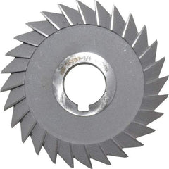 Interstate - 5" Diam x 3/4" Width of Cut, 45° Included Angle, Arbor Connection, High Speed Steel Single Angle Cutter - Right Hand Cut, Oxide Finish - Makers Industrial Supply