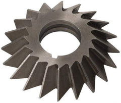 Value Collection - 5" Diam x 1" Width of Cut, 60° Included Angle, Arbor Connection, High Speed Steel Single Angle Cutter - Left Hand Cut, Uncoated - Makers Industrial Supply