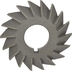 Value Collection - 2-1/2" Diam x 1/2" Width of Cut, 45° Included Angle, Arbor Connection, High Speed Steel Single Angle Cutter - Left Hand Cut, Oxide Finish - Makers Industrial Supply