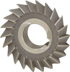 Value Collection - 3" Diam x 5/8" Width of Cut, 60° Included Angle, Arbor Connection, High Speed Steel Single Angle Cutter - Right Hand Cut, Oxide Finish - Makers Industrial Supply