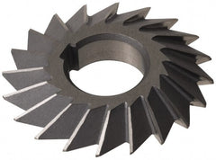 Value Collection - 5° 5" Cut Diam, 1" Cut Width, 1-1/4" Arbor, High Speed Steel Double-Angle Cutter - Makers Industrial Supply