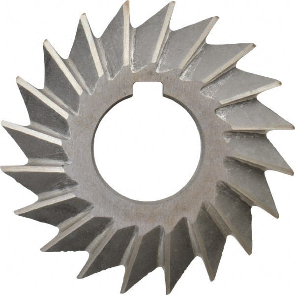 Value Collection - 2-3/4° 2-3/4" Cut Diam, 1/2" Cut Width, 1" Arbor, High Speed Steel Double-Angle Cutter - Makers Industrial Supply