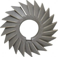 Value Collection - 3° 3" Cut Diam, 5/8" Cut Width, 1" Arbor, High Speed Steel Double-Angle Cutter - Makers Industrial Supply