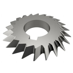 Value Collection - 2-3/4° 2-3/4" Cut Diam, 1/2" Cut Width, 1" Arbor, High Speed Steel Double-Angle Cutter - Makers Industrial Supply