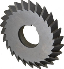 Value Collection - 4° 4" Cut Diam, 1/2" Cut Width, 1-1/4" Arbor, High Speed Steel Double-Angle Cutter - Makers Industrial Supply