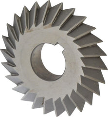 Value Collection - 4° 4" Cut Diam, 3/4" Cut Width, 1-1/4" Arbor, High Speed Steel Double-Angle Cutter - Makers Industrial Supply