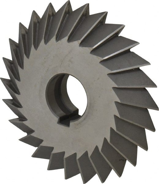 Value Collection - 5° 5" Cut Diam, 1" Cut Width, 1-1/4" Arbor, High Speed Steel Double-Angle Cutter - Makers Industrial Supply