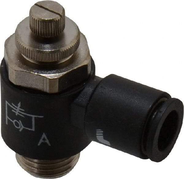 Legris - 8mm Tube OD x 1/4" BSPP Miniature Flow Control Regulator - 0 to 145 psi & Nylon Material - Makers Industrial Supply