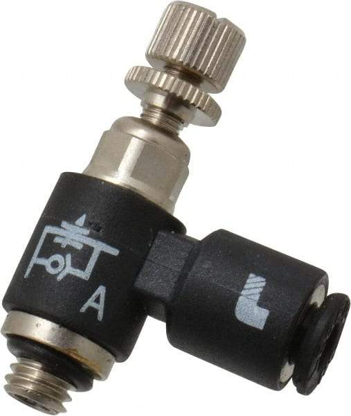 Legris - 1/8" OD x 10-32 UNF Miniature Flow Control Regulator - 0 to 145 psi & Nylon Material - Makers Industrial Supply