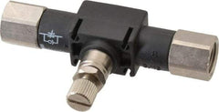 Legris - 1/4" NPT Threaded In-Line Flow Control Valve - 0 to 145 psi & Nylon Material - Makers Industrial Supply