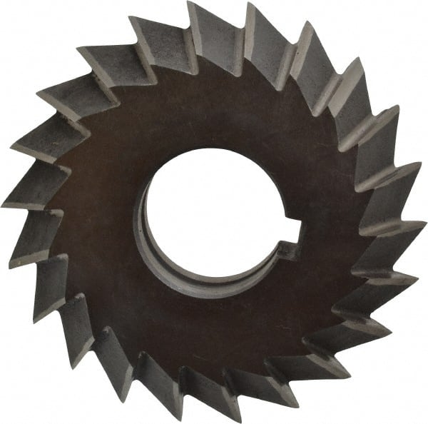 Value Collection - 3° 3" Cut Diam, 3/4" Cut Width, 1" Arbor, High Speed Steel Double-Angle Cutter - Makers Industrial Supply