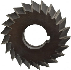 Value Collection - 3° 3" Cut Diam, 3/4" Cut Width, 1" Arbor, High Speed Steel Double-Angle Cutter - Makers Industrial Supply