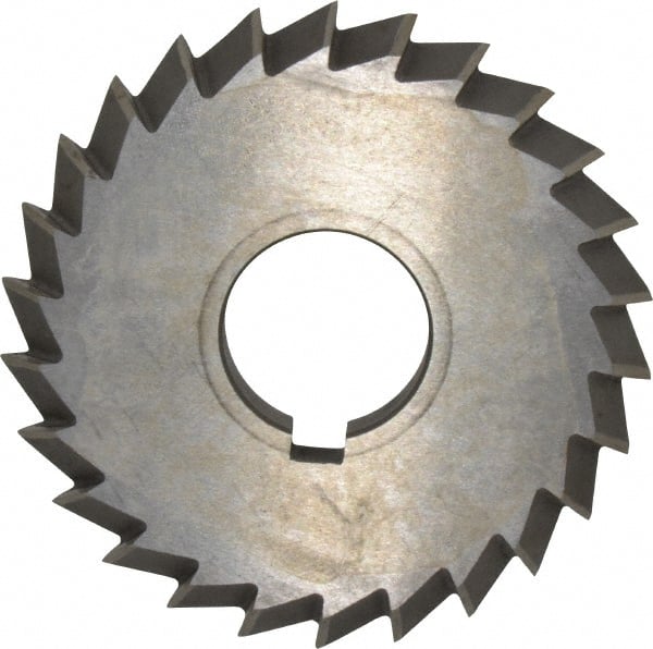 Value Collection - 4° 4" Cut Diam, 1/2" Cut Width, 1-1/4" Arbor, High Speed Steel Double-Angle Cutter - Makers Industrial Supply