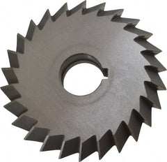 Value Collection - 4° 4" Cut Diam, 3/4" Cut Width, 1" Arbor, High Speed Steel Double-Angle Cutter - Makers Industrial Supply