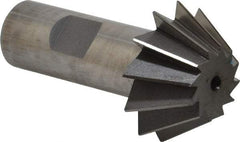 Value Collection - 1-1/2" Diam x 5/8" Width of Cut, 60° Included Angle, Shank Connection, High Speed Steel Single Angle Cutter - 3/4" Shank Diam, 2-3/4" Overall Length, Right Hand Cut, Uncoated - Makers Industrial Supply