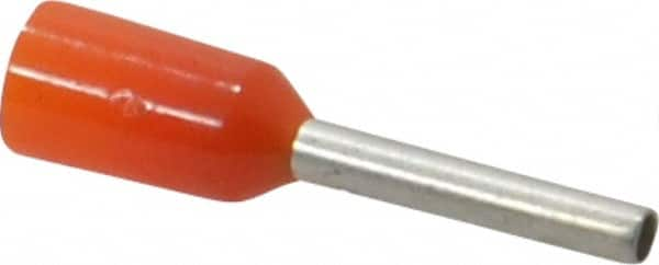 ACI - 22 AWG, Partially Insulated, Crimp Electrical Wire Ferrule - 8mm Long x 1.3mm Diameter Pin, 14mm Overall Length - Makers Industrial Supply