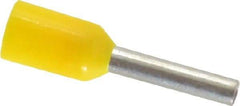 ACI - 18 AWG, Partially Insulated, Crimp Electrical Wire Ferrule - 8mm Long x 1.7mm Diameter Pin, 14.4mm Overall Length - Makers Industrial Supply