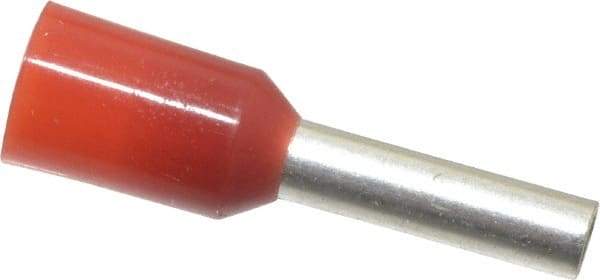 ACI - 16 AWG, Partially Insulated, Crimp Electrical Wire Ferrule - 8mm Long x 2mm Diameter Pin, 14.4mm Overall Length - Makers Industrial Supply