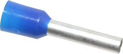 ACI - 14 AWG, Partially Insulated, Crimp Electrical Wire Ferrule - 12mm Long x 2.6mm Diameter Pin, 19mm Overall Length - Makers Industrial Supply