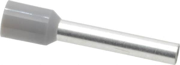 ACI - 12 AWG, Partially Insulated, Crimp Electrical Wire Ferrule - 18mm Long x 3.2mm Diameter Pin, 25-1/2mm Overall Length - Makers Industrial Supply