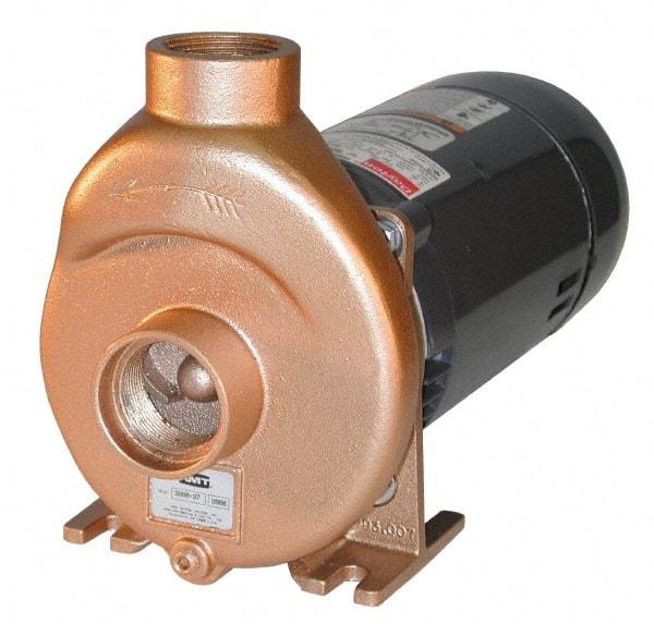 American Machine & Tool - 115/230 Volt, 22/11 Amp, 1 Phase, 1-1/2 HP, Self Priming Spa and Pool Pump - 56J Frame, 1-1/2 Inch Inlet, ODP Motor, Bronze Housing and Impeller, Buna N Seal - Makers Industrial Supply