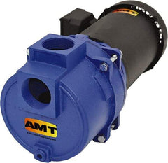 American Machine & Tool - 230/460 Volt, 8/4 Amp, 3 Phase, 3 HP, Self Priming Sewage Trash Pump - 56J Frame, 2 Inch Inlet, TEFC Motor, Cast Iron Housing, Stainless Steel Impeller, Buna N Seal - Makers Industrial Supply