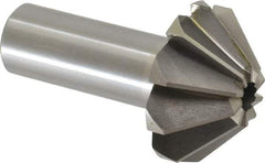 Interstate - 1-5/8" Large x 5/8" Small Diam, 11/16" Width of Cut, 90° Included Angle, Cobalt Face Angle Cutter - 3/4" Shank Diam, 2-11/16" Overall Length, Weldon Flat - Makers Industrial Supply