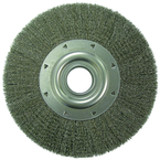 12 in. Diameter - 2 Arbor Hole - Crimped Steel Wire Straight Wheel - Makers Industrial Supply