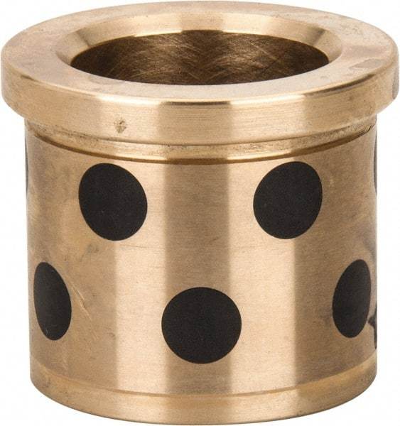 Dayton Lamina - 1" ID x 1-3/8" OAL, Aluminum Bronze, Die & Mold Shoulder Bushing - Shoulder, 1-3/8" Bottom OD, 1-3/8" Top OD, 1.55" Collar OD, 1-3/16" Above Collar - Makers Industrial Supply