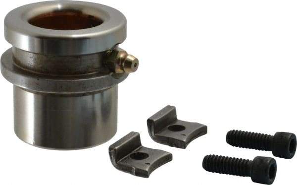 Dayton Lamina - 1" ID x 1-3/4" OAL, Steel, Bronze Plated Die & Mold Shoulder Bushing - Short Shoulder, 1.72" Bottom OD, 1-1/2" Top OD, 1.845" Collar OD, 13/16" Under Collar, 15/16" Above Collar - Makers Industrial Supply