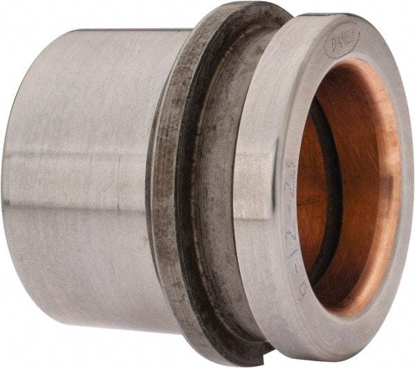 Dayton Lamina - 1-1/2" ID x 2" OAL, Steel, Bronze Plated Die & Mold Shoulder Bushing - Short Shoulder, 2.19" Bottom OD, 2" Top OD, 2.345" Collar OD, 13/16" Under Collar, 1-3/16" Above Collar - Makers Industrial Supply