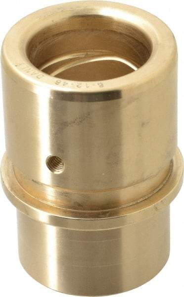 Dayton Lamina - 1-1/2" ID x 3-3/16" OAL, Bronze, Die & Mold Shoulder Bushing - Shoulder, 2.19" Bottom OD, 2" Top OD, 2.345" Collar OD, 2" Under Collar, 1-3/16" Above Collar - Makers Industrial Supply