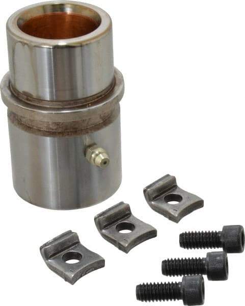 Dayton Lamina - 1-1/4" ID x 3-1/8" OAL, Steel, Bronze Plated Die & Mold Shoulder Bushing - Shoulder, 1.94" Bottom OD, 1-3/4" Top OD, 2.095" Collar OD, 2" Under Collar, 1-1/8" Above Collar - Makers Industrial Supply