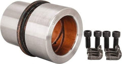 Dayton Lamina - 2" ID x 3-5/8" OAL, Steel, Bronze Plated Die & Mold Shoulder Bushing - Shoulder, 2.909" Bottom OD, 2-1/2" Top OD, 3.064" Collar OD, 2" Under Collar, 1-5/8" Above Collar - Makers Industrial Supply