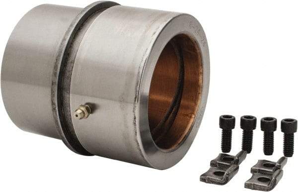 Dayton Lamina - 3" ID x 4-3/8" OAL, Steel, Bronze Plated Die & Mold Shoulder Bushing - Shoulder, 4.19" Bottom OD, 3-3/4" Top OD, 4.283" Collar OD, 2-1/2" Under Collar, 1-7/8" Above Collar - Makers Industrial Supply