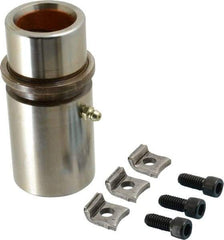 Dayton Lamina - 1-1/4" ID x 4-1/8" OAL, Steel, Bronze Plated Die & Mold Shoulder Bushing - Extra Long Shoulder, 1.94" Bottom OD, 1-3/4" Top OD, 2.095" Collar OD, 3" Under Collar, 1-1/8" Above Collar - Makers Industrial Supply