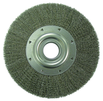 12 in. Diameter - 2 Arbor Hole - Crimped Steel Wire Straight Wheel - Makers Industrial Supply