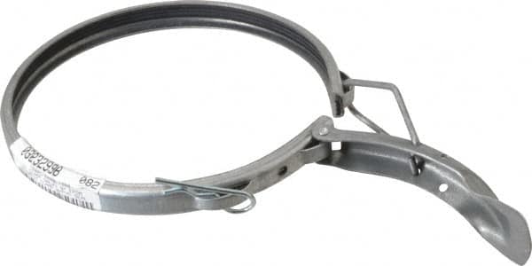 Made in USA - 5" ID Galvanized Duct Clamp with PVC Seal - Makers Industrial Supply