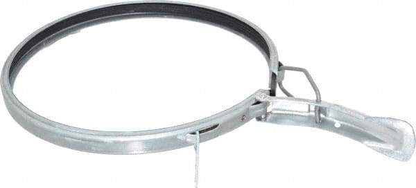 Made in USA - 8" ID Galvanized Duct Clamp with PVC Seal - Makers Industrial Supply