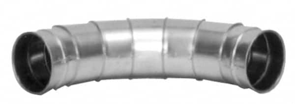 Made in USA - 6" ID Galvanized Duct Fitting - 10.32" Long, 24 Gage - Makers Industrial Supply