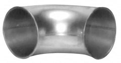 Made in USA - 4" ID Galvanized Duct 45° Elbow - 6.22" Long, 22 Gage - Makers Industrial Supply