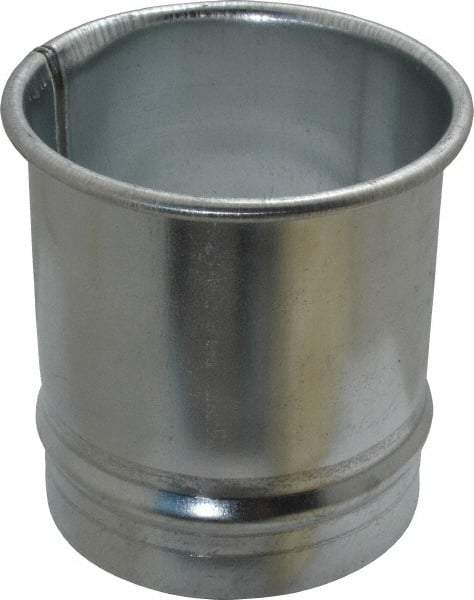 Made in USA - 4" ID Galvanized Duct Hose Adapter - 4" Long, 24 Gage - Makers Industrial Supply