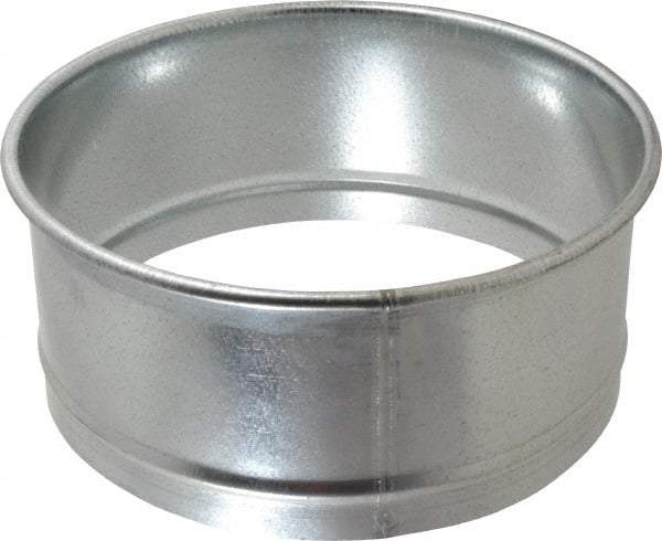 Made in USA - 10" ID Galvanized Duct Hose Adapter - 4" Long, 22 Gage - Makers Industrial Supply