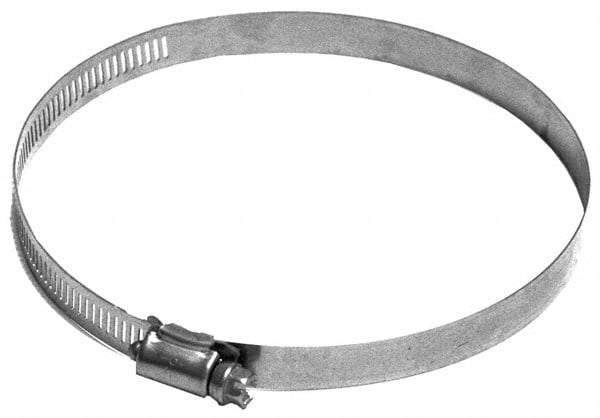 Made in USA - 5-1/2" ID Stainless Steel Duct Hose Clamp - 1/2" Long - Makers Industrial Supply