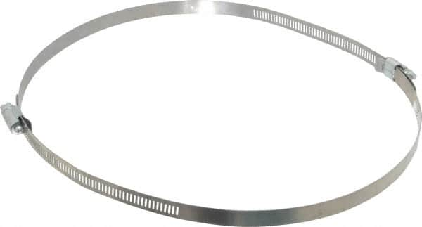 Made in USA - 8-1/2" ID Stainless Steel Duct Hose Clamp - 1/2" Long - Makers Industrial Supply